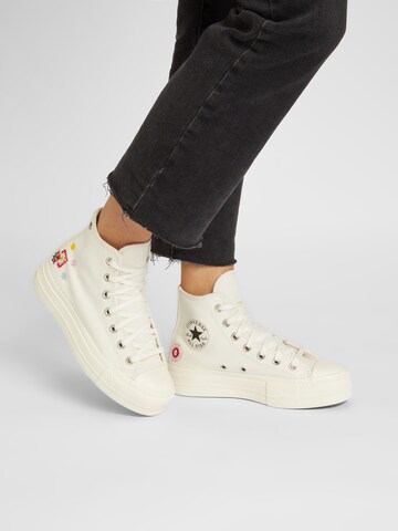 CONVERSE Kotníkové tenisky 'Chuck Taylor All Star Lift' – bílá: přední strana