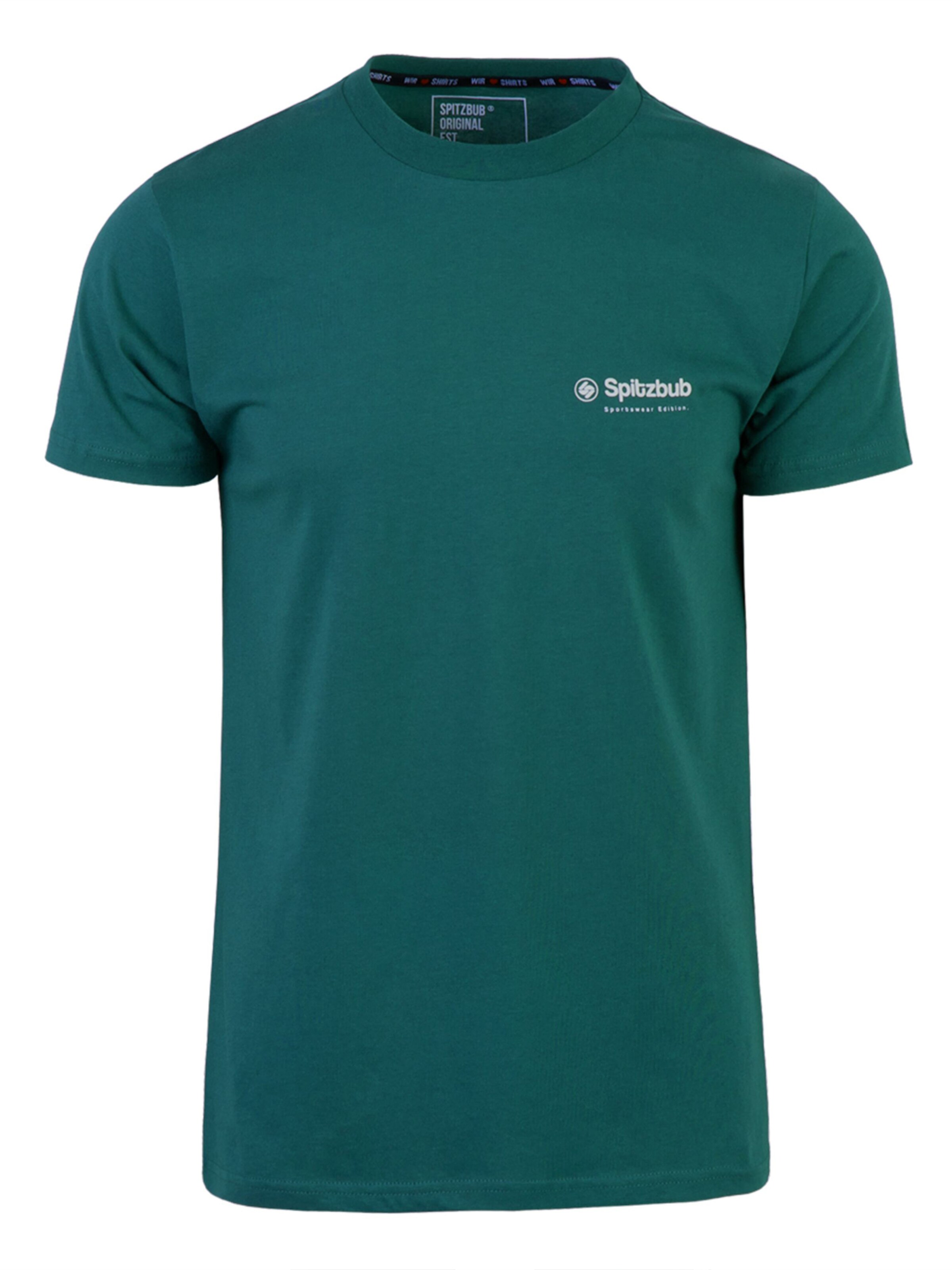 SPITZBUB Shirt ' ludis ' in petrol / weiß, Produktansicht