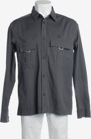 Acne Button Up Shirt in M-L in Grey: front