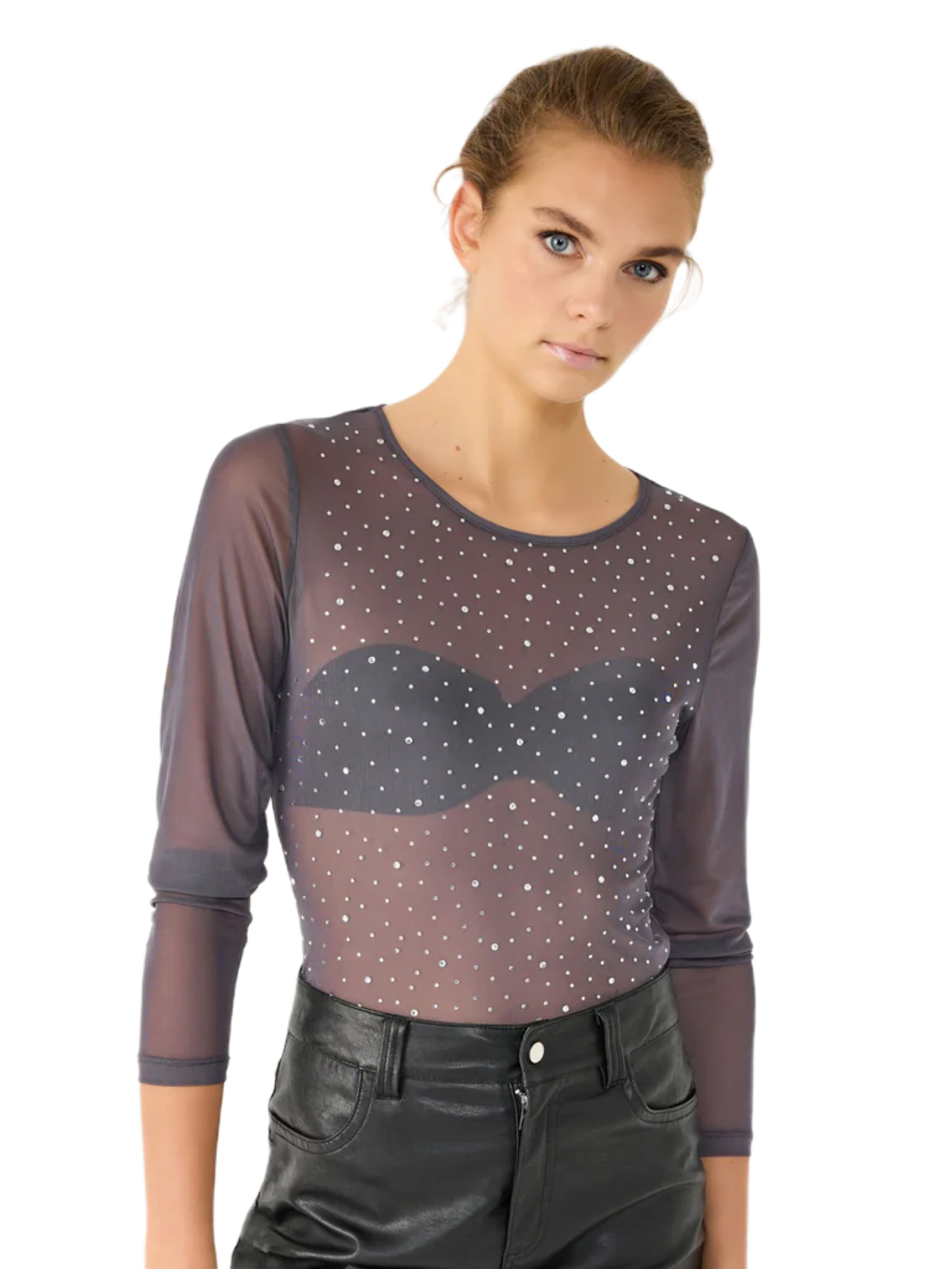 No Matter What Shirt in Grijs: voorkant