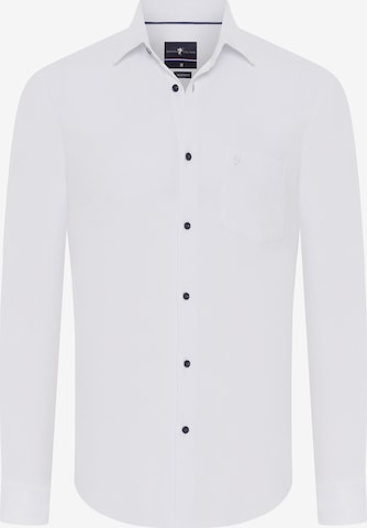 DENIM CULTURE - Regular Fit Camisa 'MAXIMILLIAN' em branco: frente