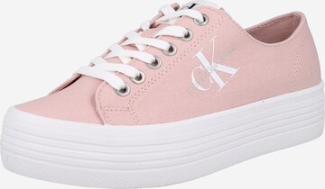 Baskets basses Calvin Klein Jeans en rose : devant