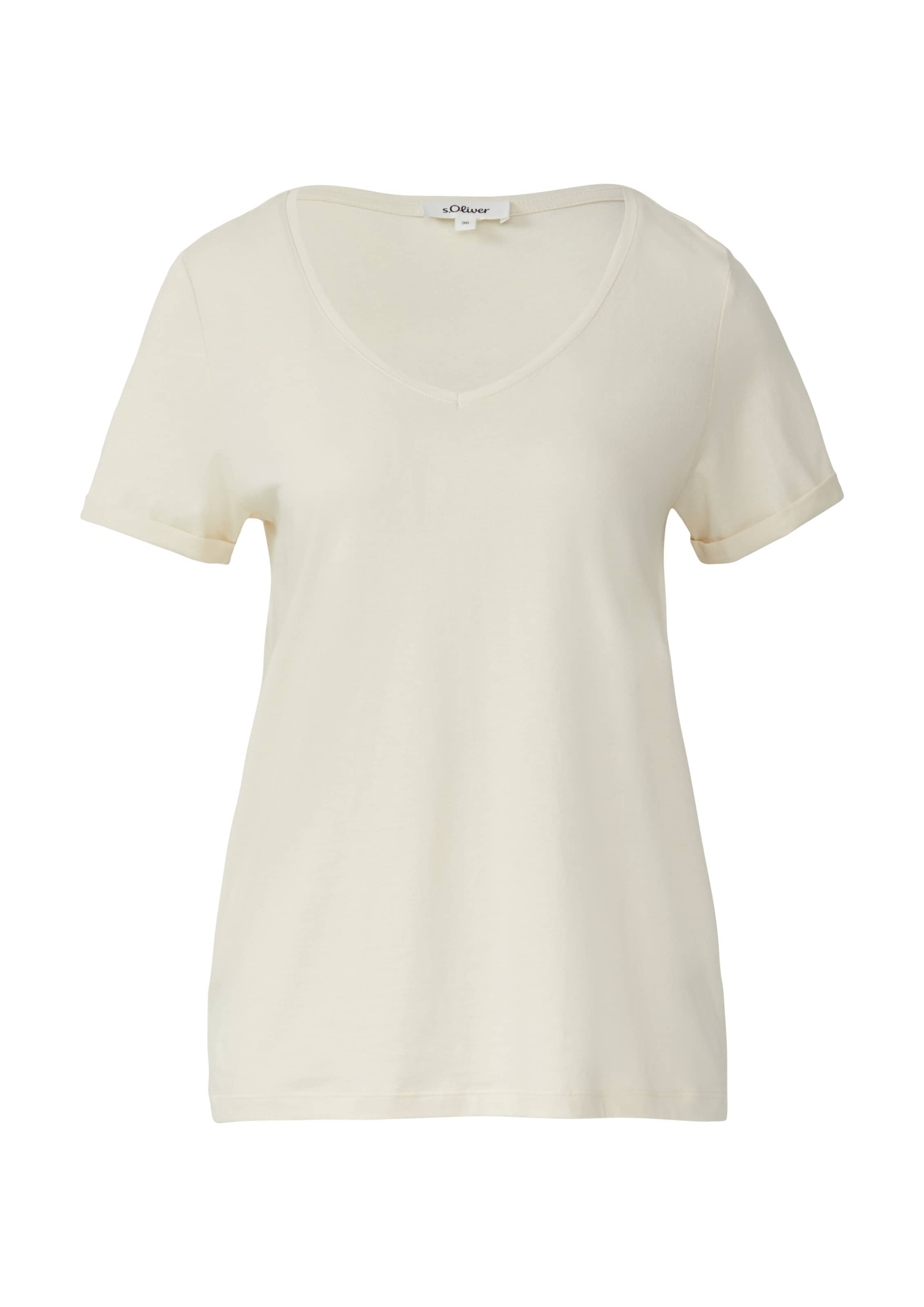 T-shirt s.Oliver en beige : devant