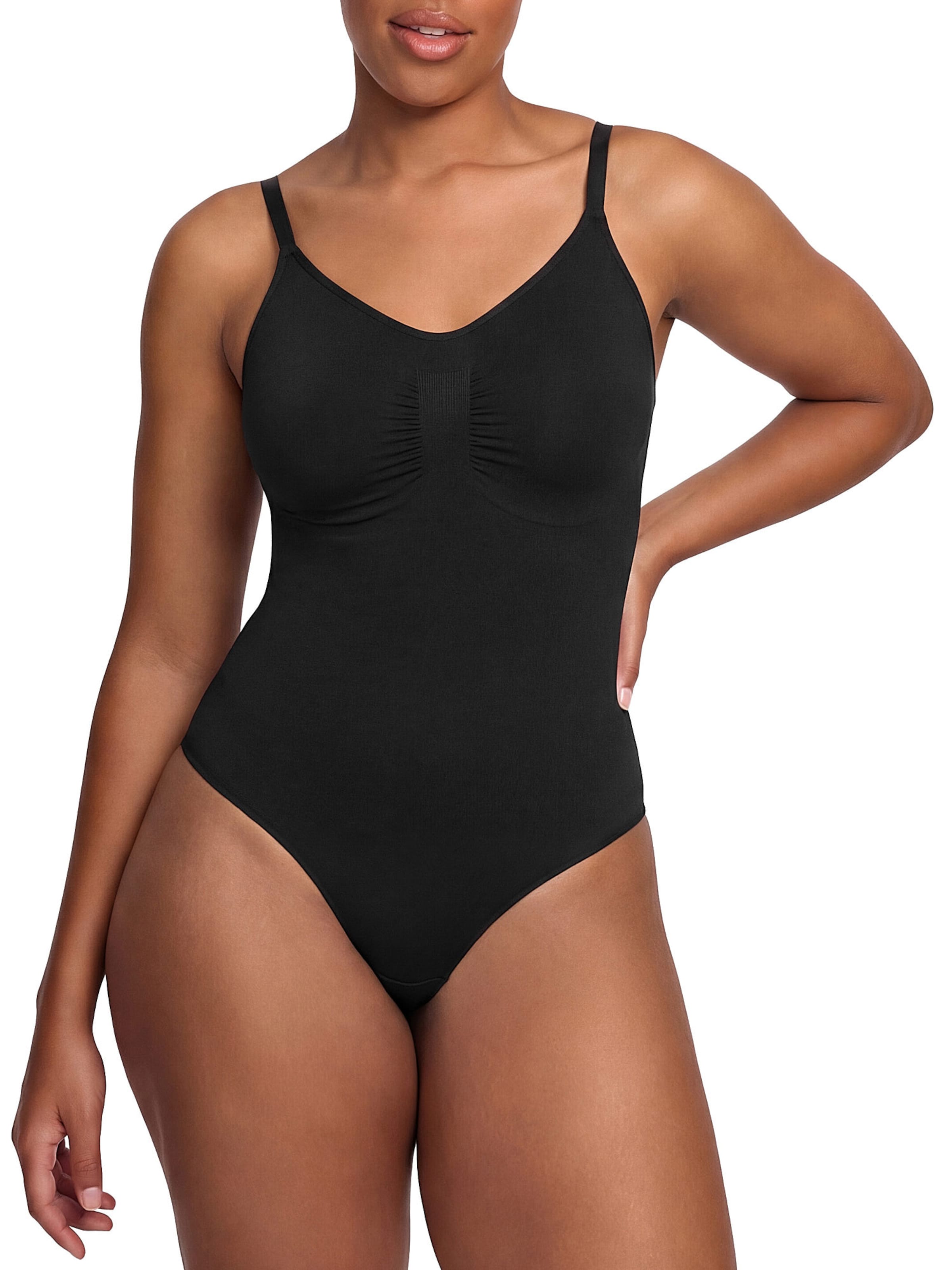 cfab by creamy fabrics Shaping Bodysuit 'Bodysuit Sculpting Shapewear mit Slip' in Black: front