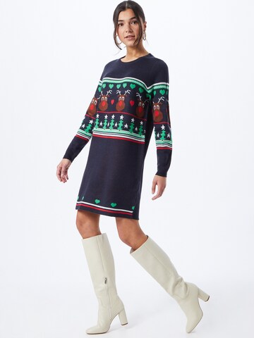 mėlyna ONLY Megzta suknelė 'ONLXmas Vibe'