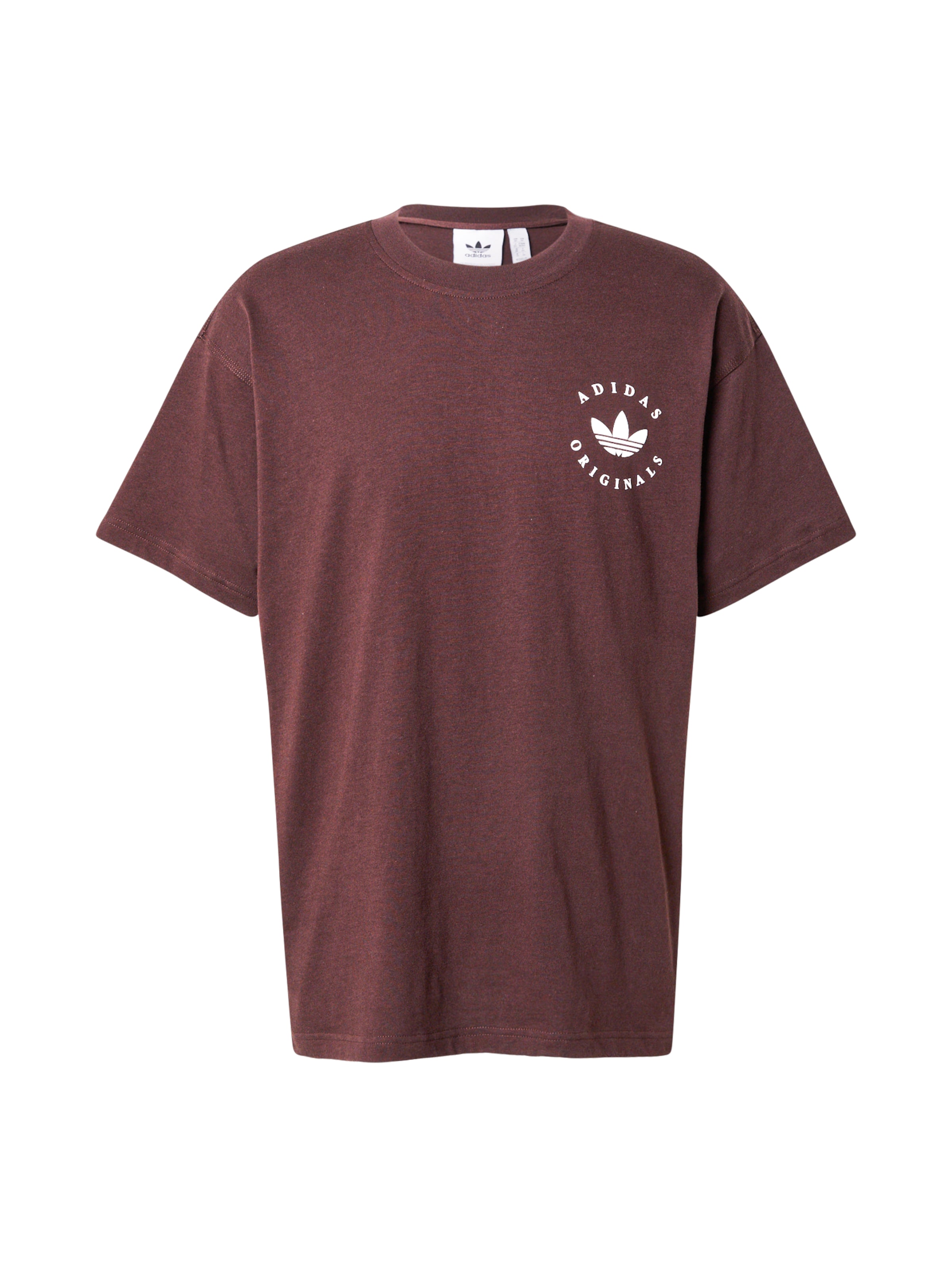 T-Shirt 'Trefoil' ADIDAS ORIGINALS en marron : devant