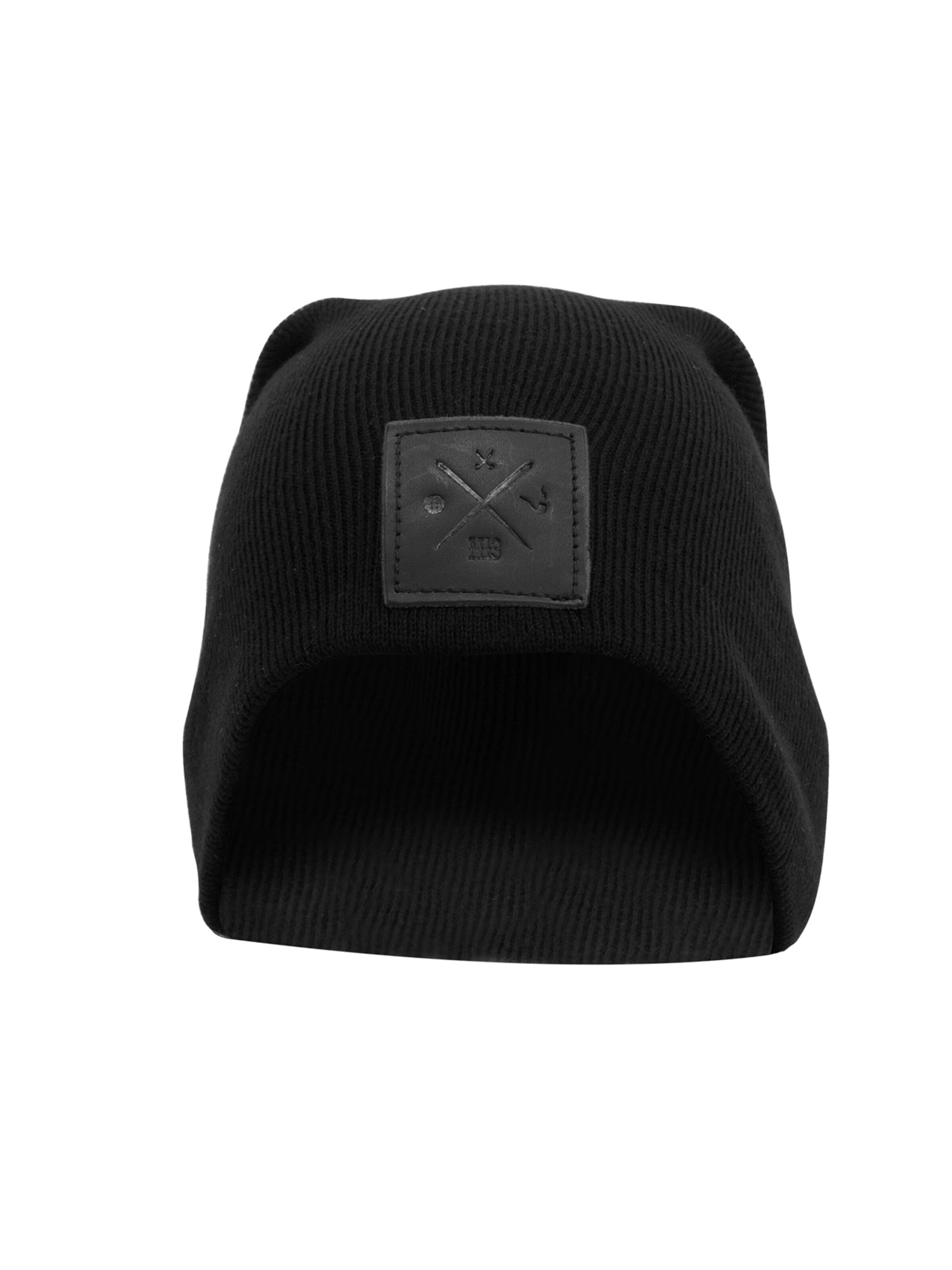Manufaktur13 Beanie 'Slouch' in Black: front
