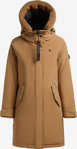 khujo - Sobretudo de inverno 'Semie4' em castanho: frente