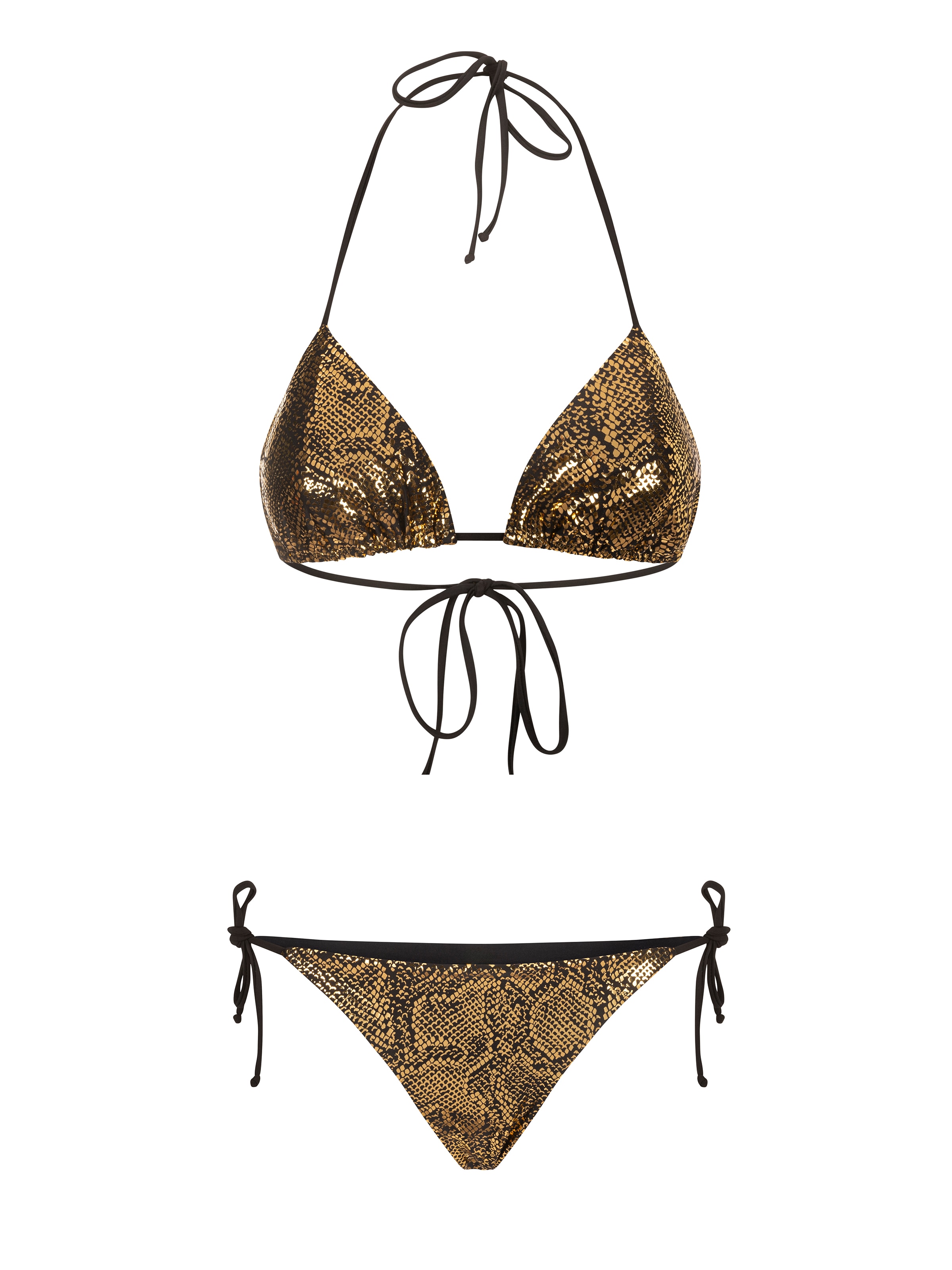 Bikinville Triangle Bikini 'Marzia Golden' in Gold