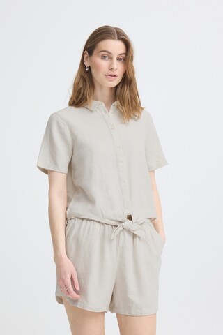 ICHI Bluse 'LINNO' in Beige: Vorderseite