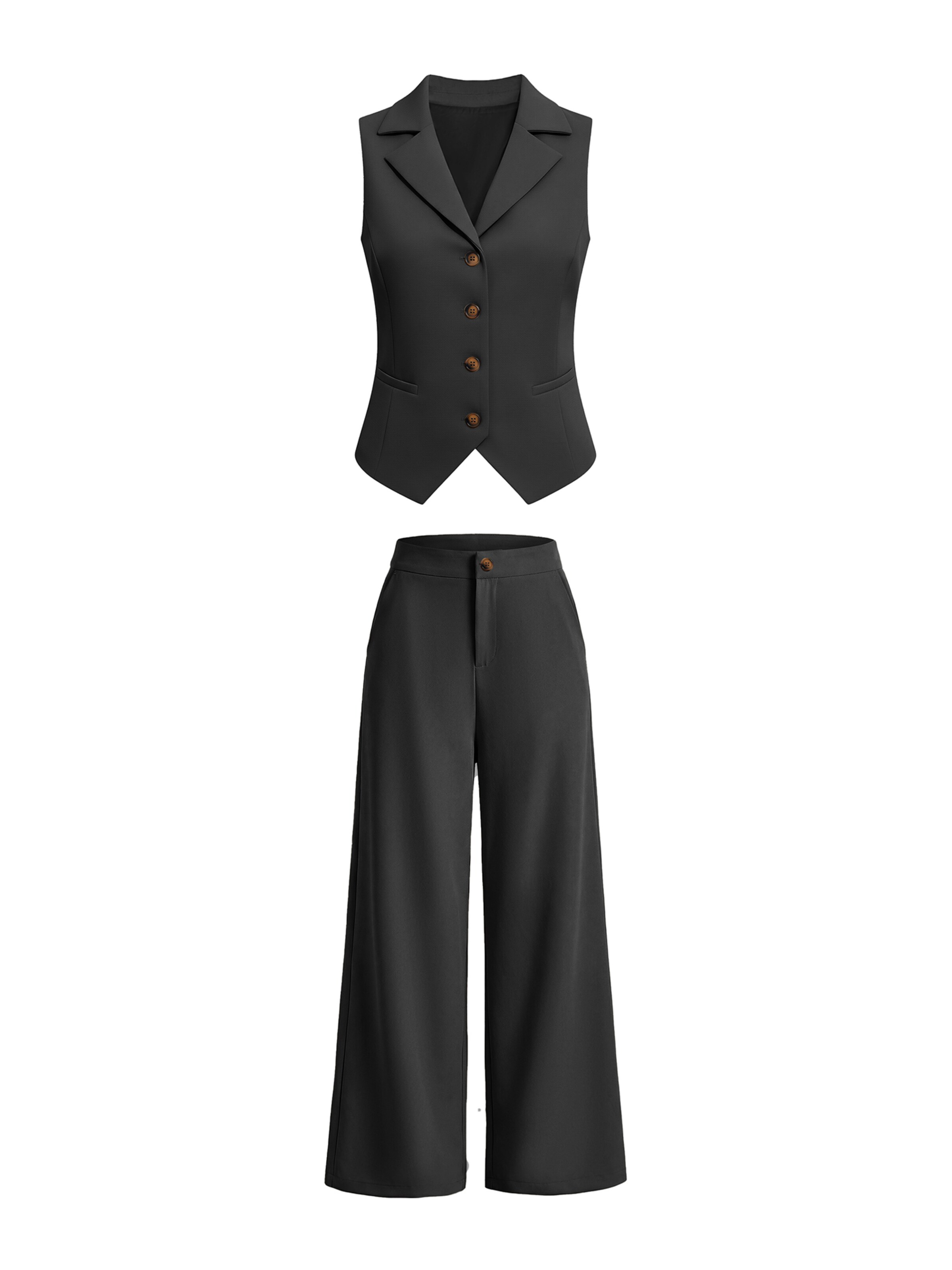 Imily Bela Nohavicový kostým - Čierna: predná strana