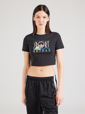 ADIDAS ORIGINALS Shirt in Black: front