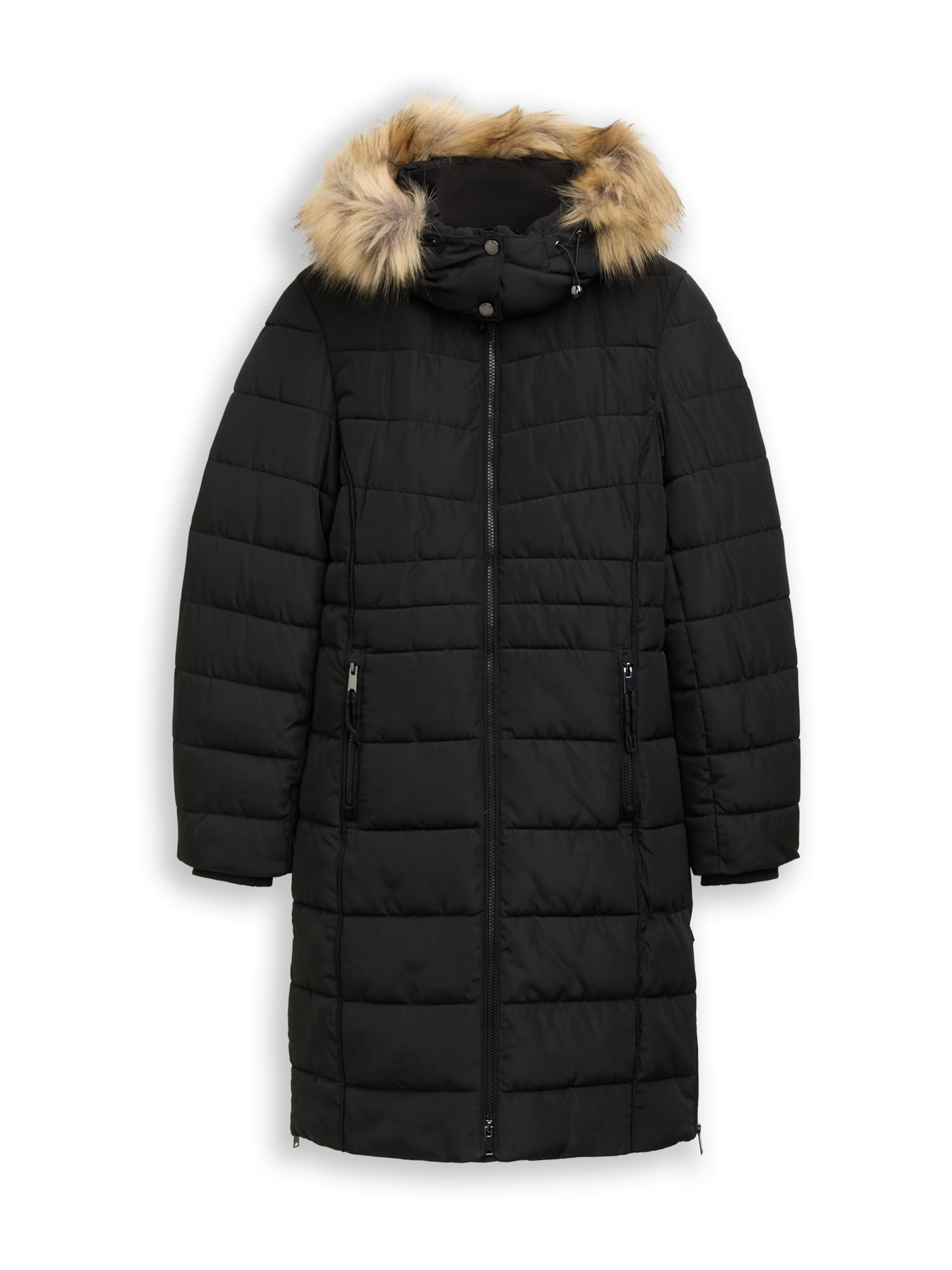 TOM TAILOR Wintermantel in Zwart: voorkant