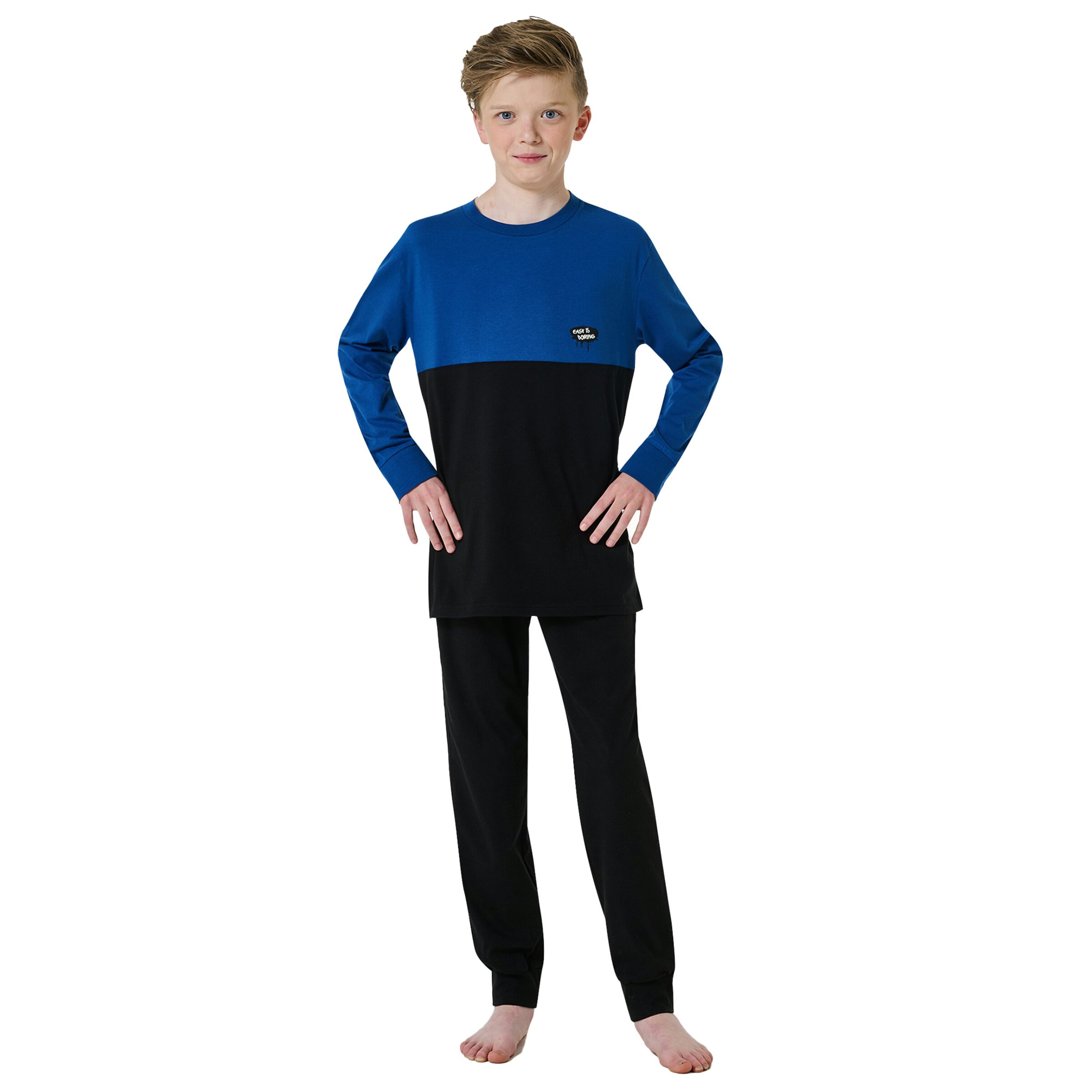 SCHIESSER Schlafanzug in Blau: Vorderseite