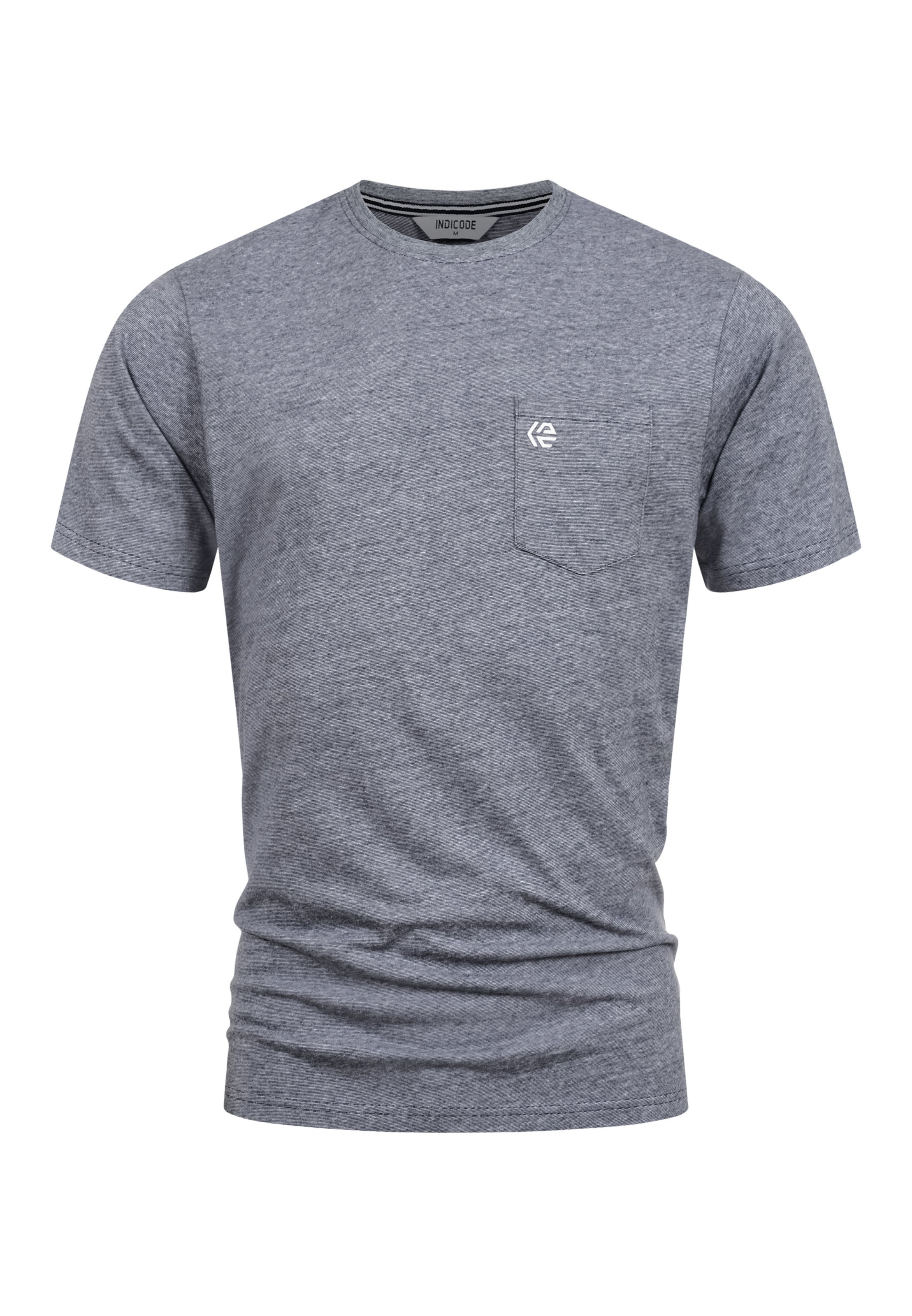 INDICODE JEANS Shirt 'Strib' in Blue: front