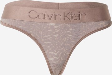 Calvin Klein Underwear Thong in Brown: front