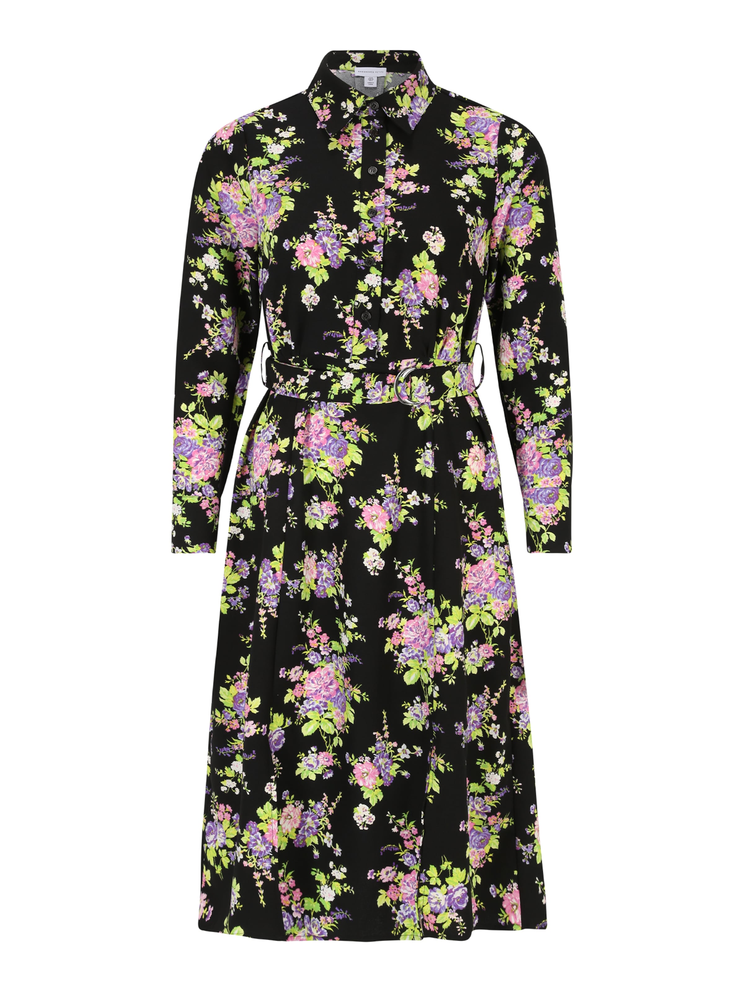 Warehouse Petite Shirt dress in Black: front