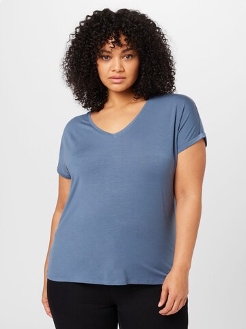 Vero Moda Curve - Camiseta 'Aya' en azul: frente