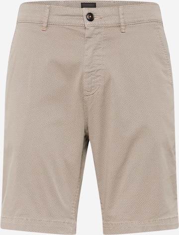 Pantaloni eleganți de la BOSS Orange pe bej: față