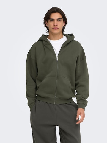 Only & Sons Bluza rozpinana 'ONSCeres' w kolorze zielony
