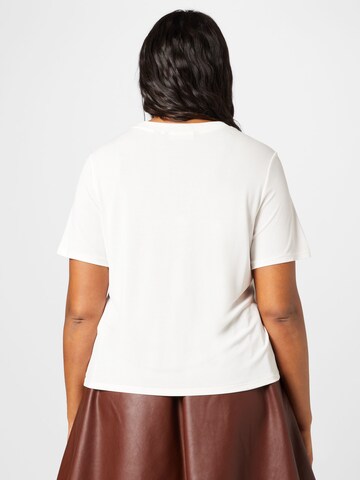 Vero Moda Curve - Camiseta 'EVABIA' en blanco