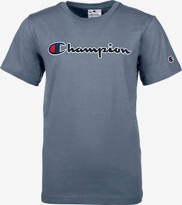 Champion Authentic Athletic Apparel T-Shirt in Blau: Vorderseite