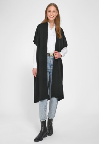 Peter Hahn Knit Cardigan in Black: front