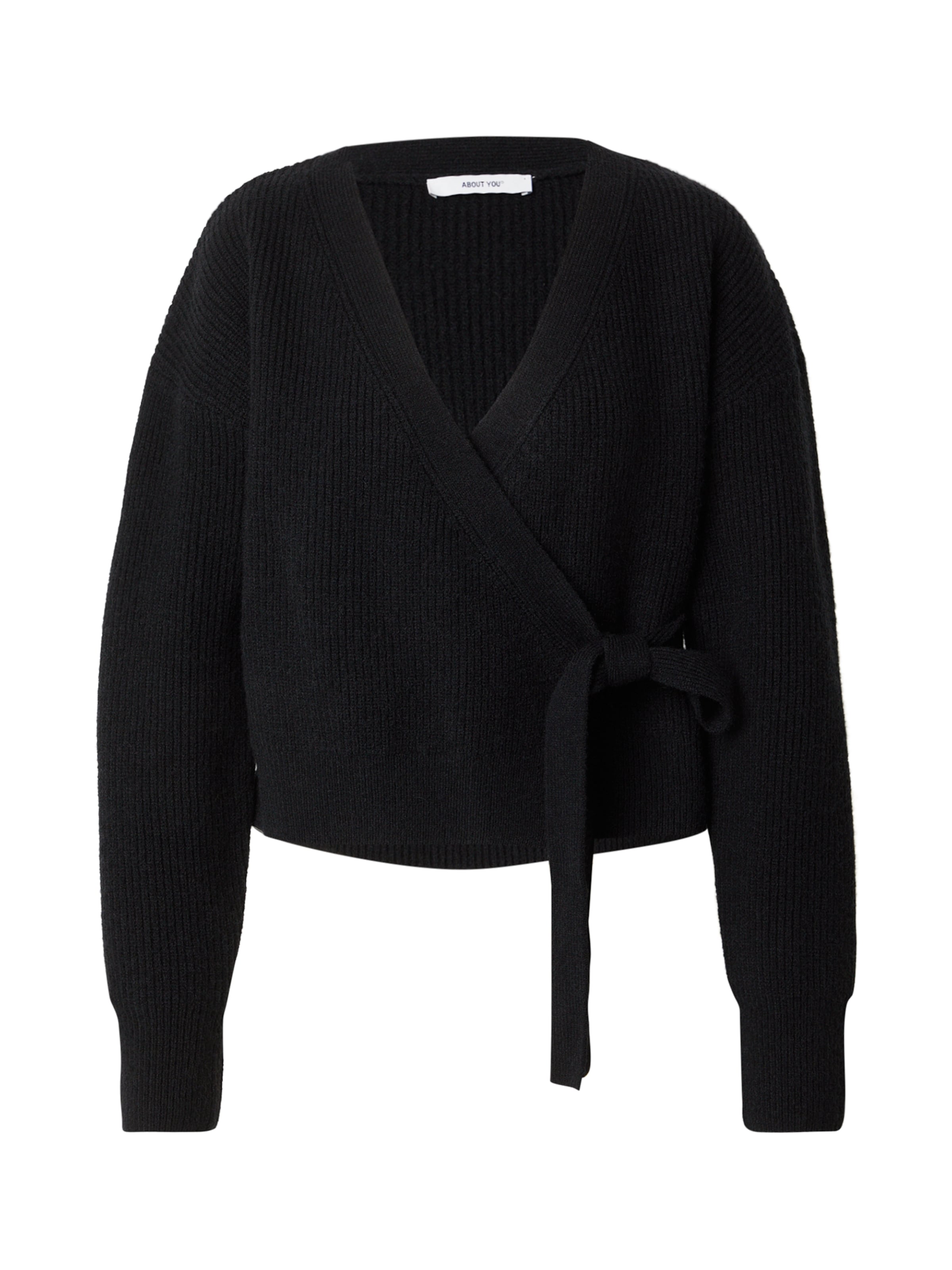 ABOUT YOU - Casaco de malha 'Cassandra' em preto: frente