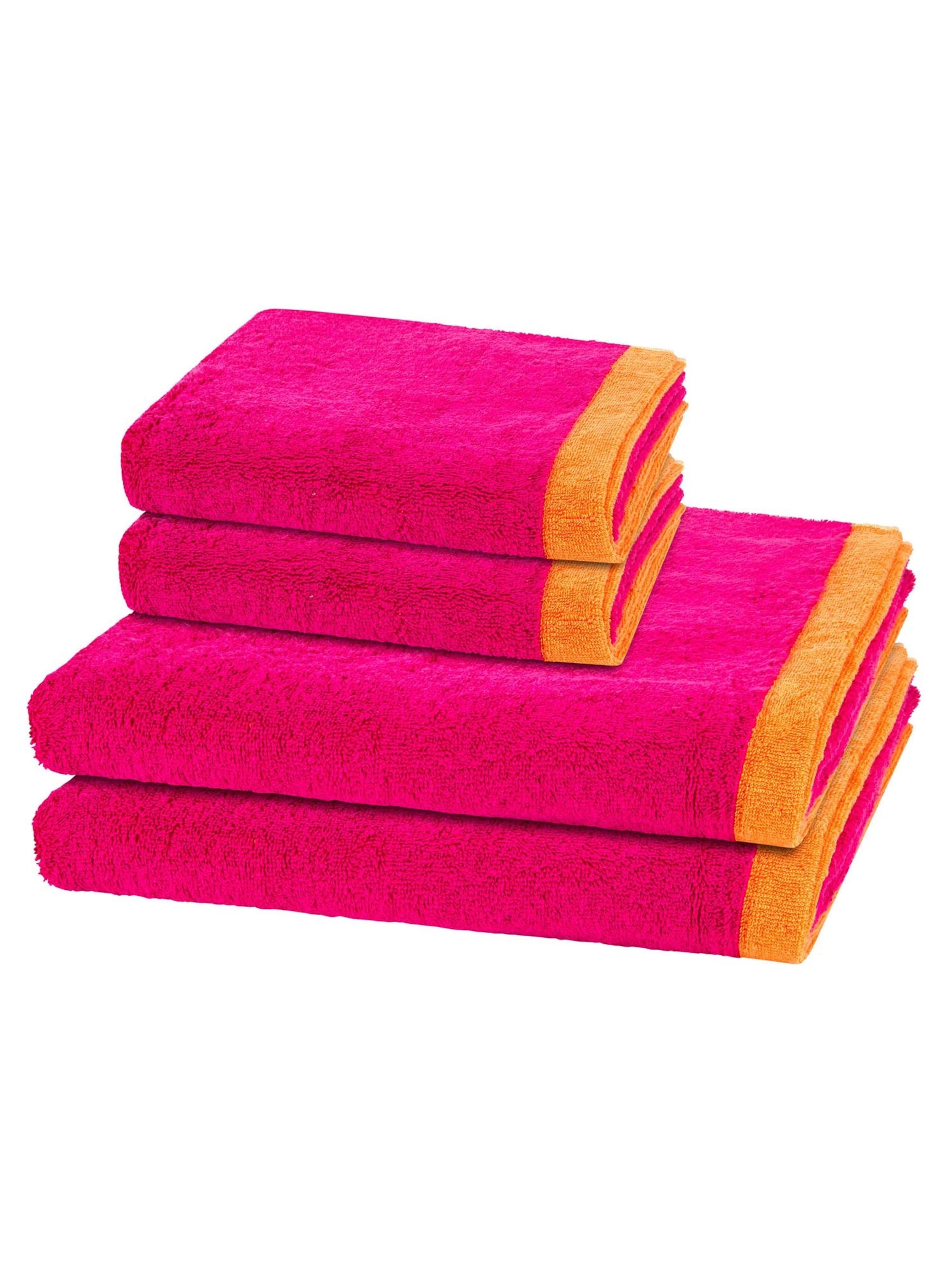 Cawö Handtuch 'Lifestyle Splash'‌‌‌‌ in Pink: Vorderseite