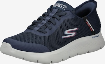 Baskets basses SKECHERS en bleu : devant