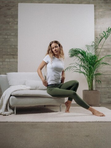 NOORLYS Skinny Leggings 'GEEV' in Green: front