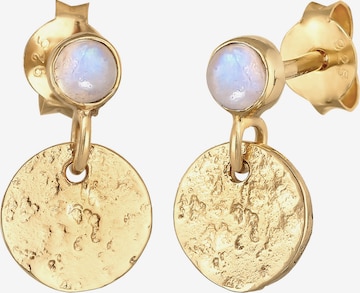 ELLI PREMIUM Earrings 'Organic Plättchen' in Gold