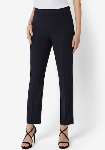 HERMANN LANGE Collection Pleated Pants in Blue: front
