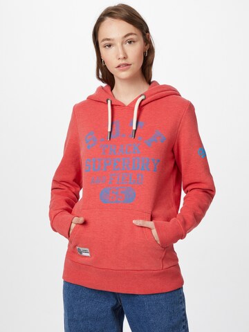 Sweat-shirt Superdry en rouge : devant