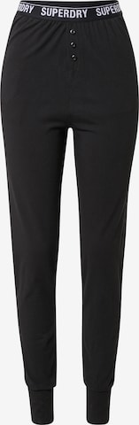 Superdry Spodnie od piżamy w kolorze czarny: przód