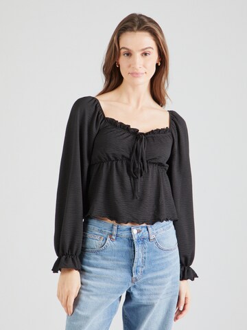 PIECES Blouse 'PCFAY' in Black: front