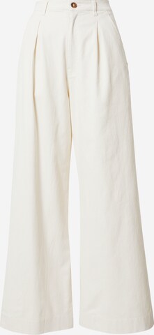 Wide leg Pantaloni con pieghe di NLY by Nelly in bianco: frontale