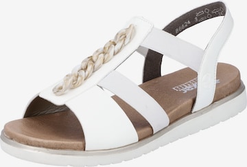 RIEKER Strap Sandals in White: front