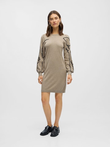 Robes en maille 'OBJThess' OBJECT en beige