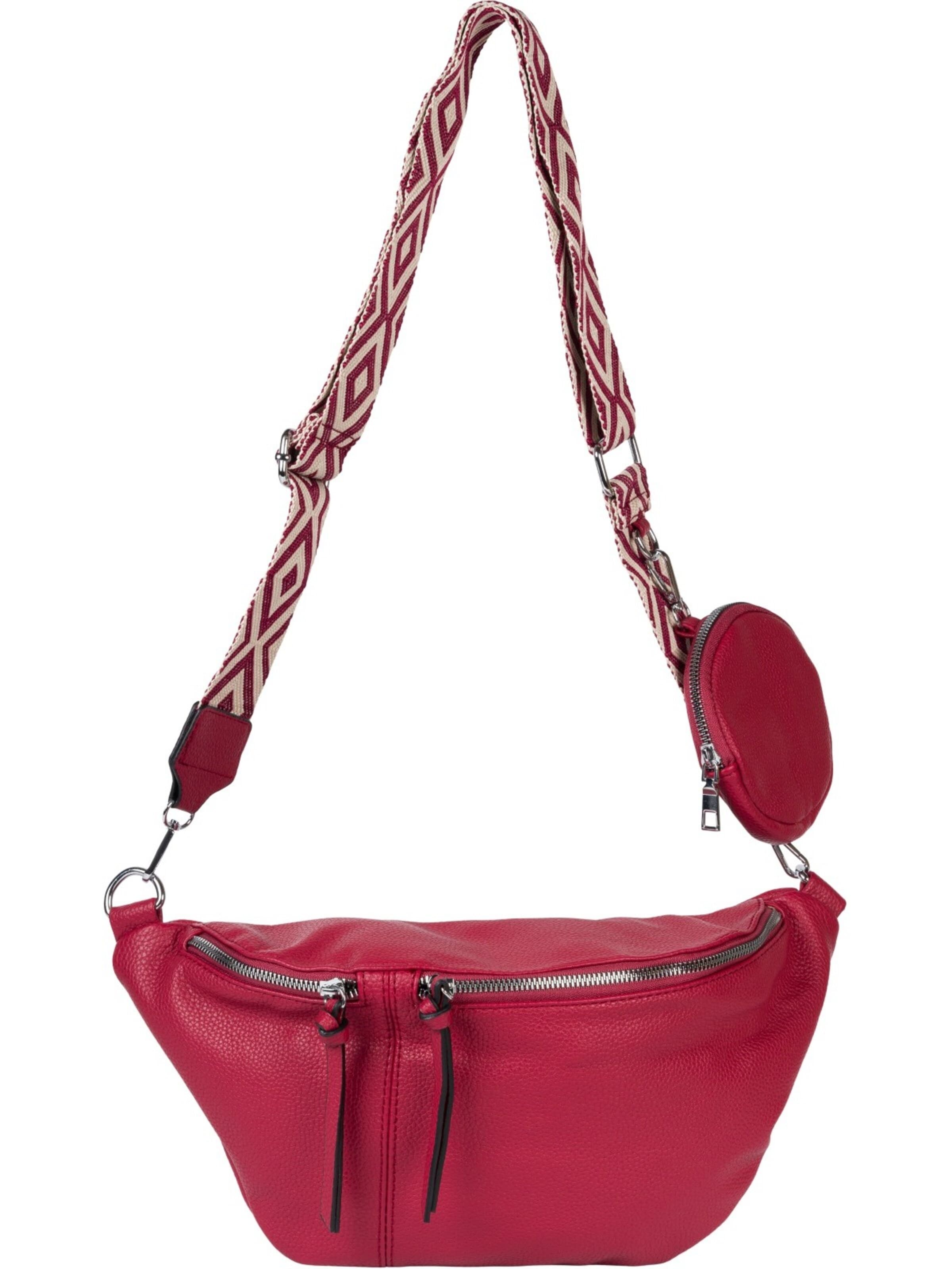 styleBREAKER Crossbody bag 'Halbmond Crossbody Bag Set 3-Teilig' in Red: front