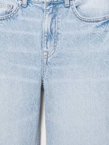 Wide leg Jeans de la Pull&Bear pe albastru