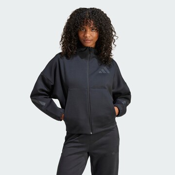 ADIDAS SPORTSWEAR Športová mikina so zipsom 'Z.N.E.' - Čierna: predná strana