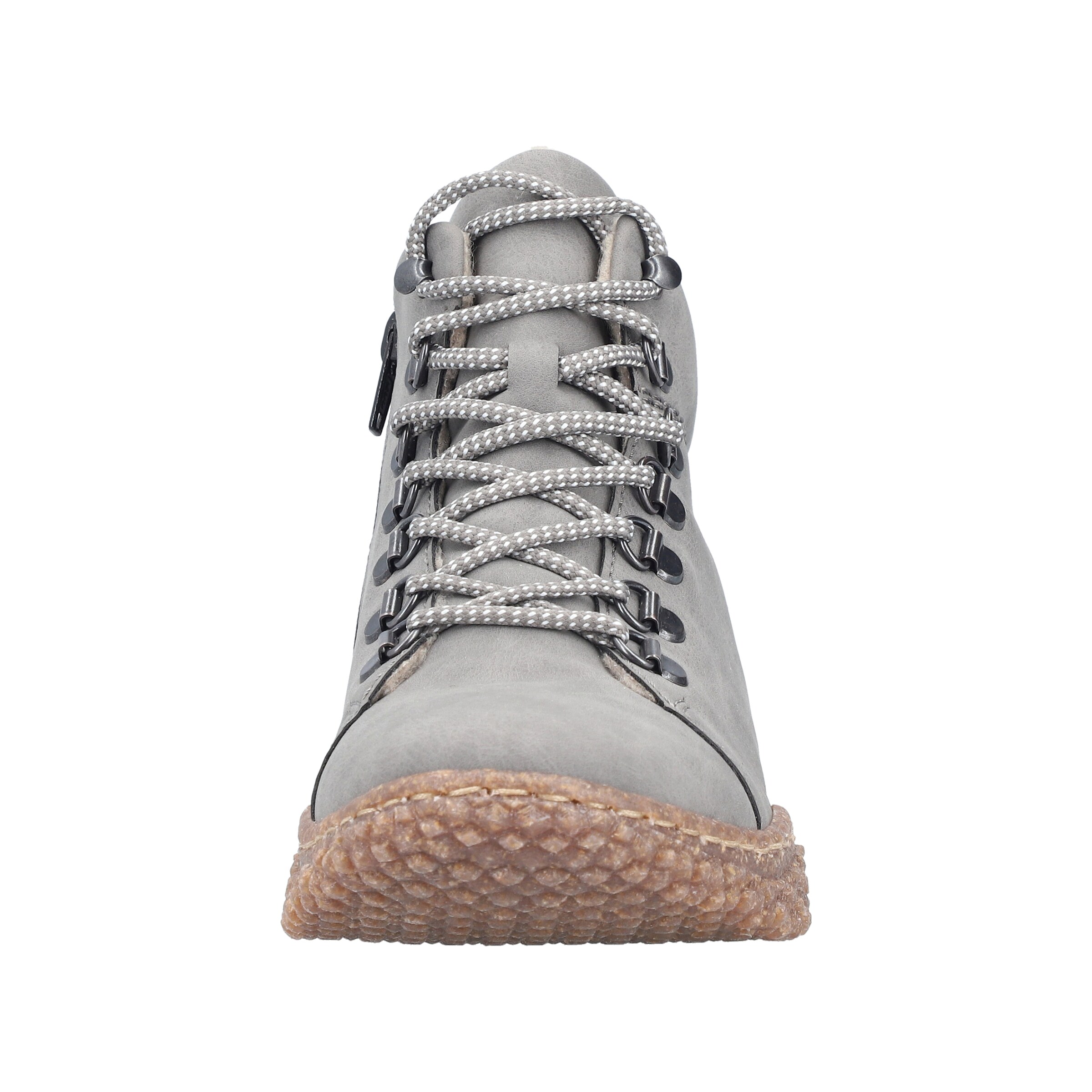 Rieker Lace-Up Ankle Boots in Grey