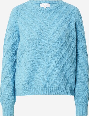 Pull-over 'YVIE' ONLY en bleu : devant