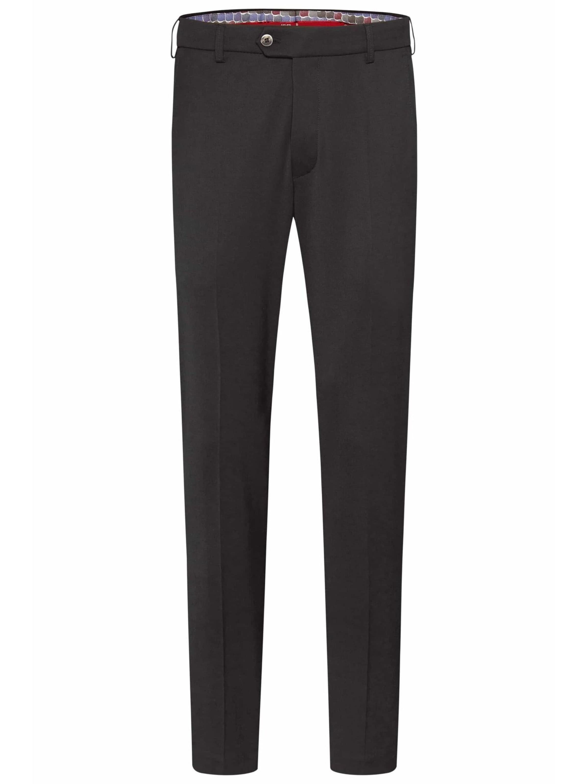 Regular Pantalon à plis 'Bonn' Meyer Hosen en noir : devant