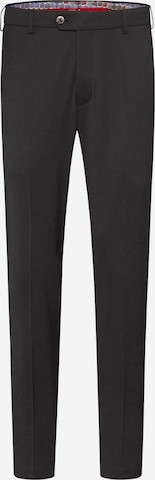 Meyer Hosen Regular Pleated Pants 'Bonn' in Black: front