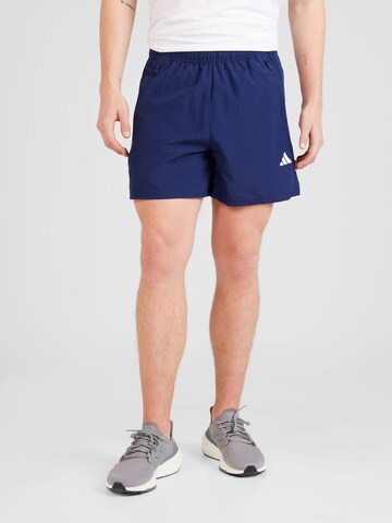 ADIDAS PERFORMANCE Regular Sportbroek 'Train Essentials' in Blauw: voorkant