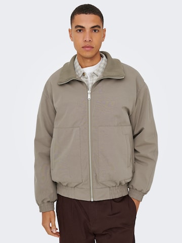 Only & Sons Winterparka in Beige: Vorderseite