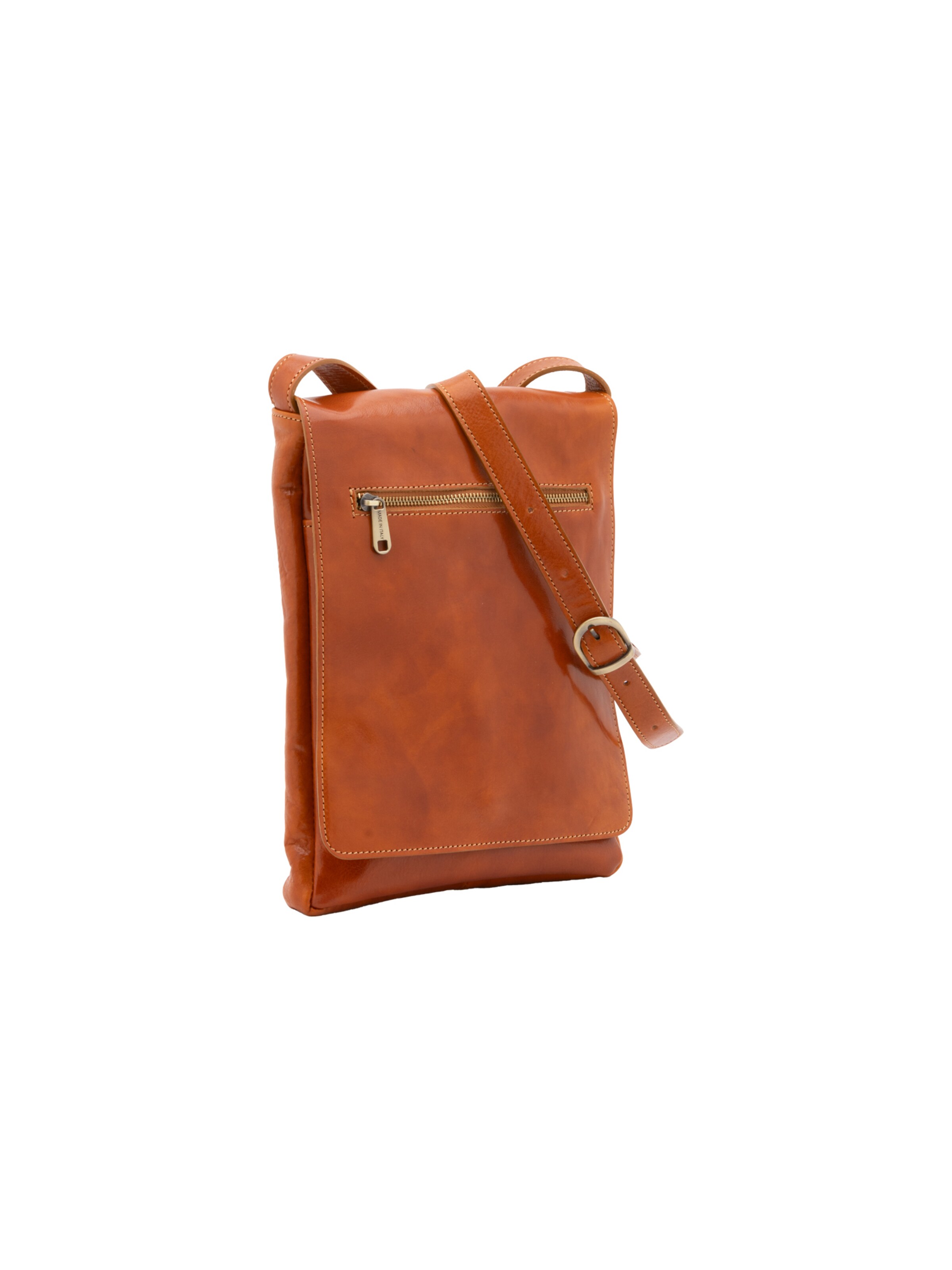 Borsa a tracolla 'Borsa a tracolla uomo vera pelle vacchetta con chiusura calamita - Made in Italy' di I Fratelli in beige
