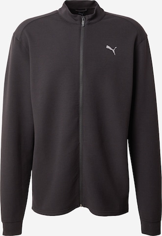 PUMA Urheilullinen collegetakki 'CLOUDSPUN' värissä musta: etupuoli